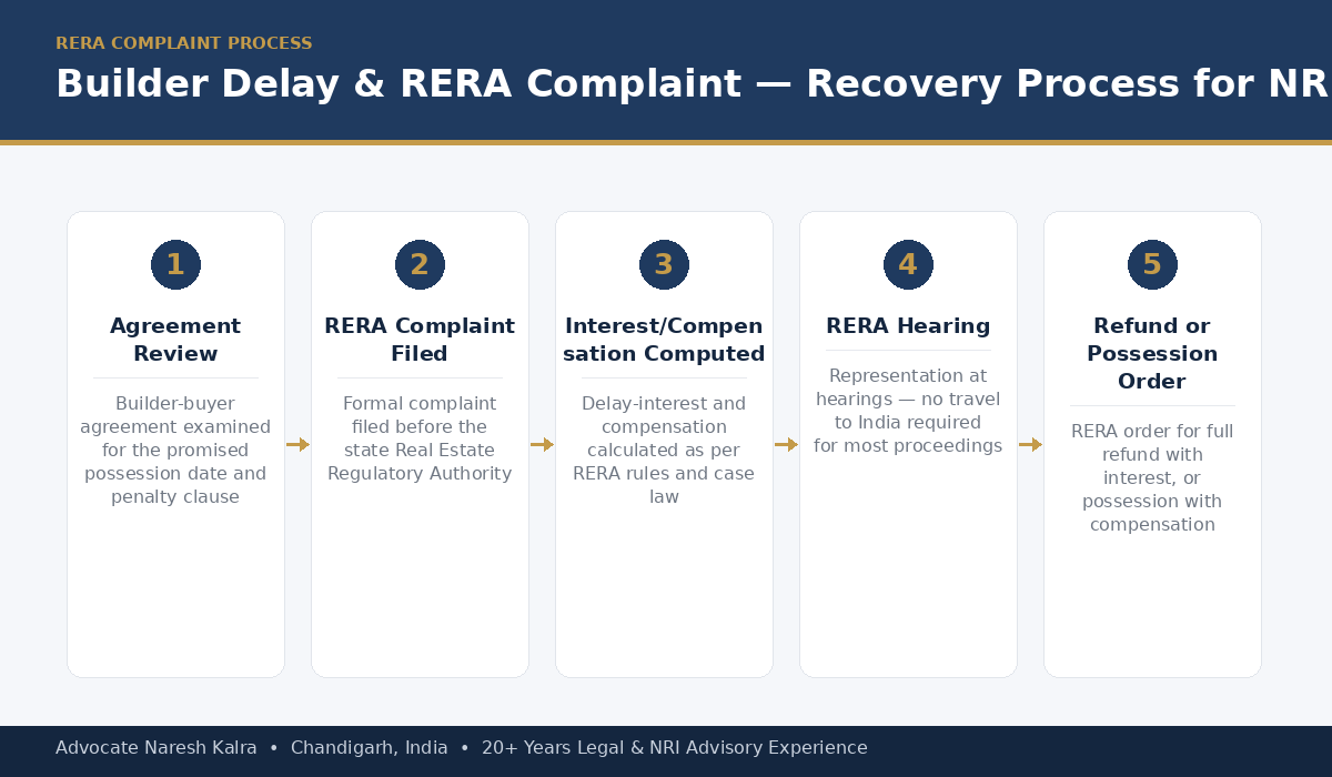 NRI Builder Fraud RERA Complaint Process India — Advocate Naresh Kalra